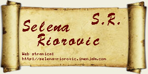 Selena Riorović vizit kartica